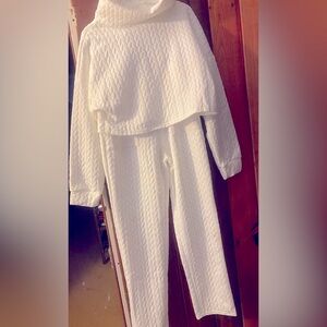 Ladies White Jogging Set